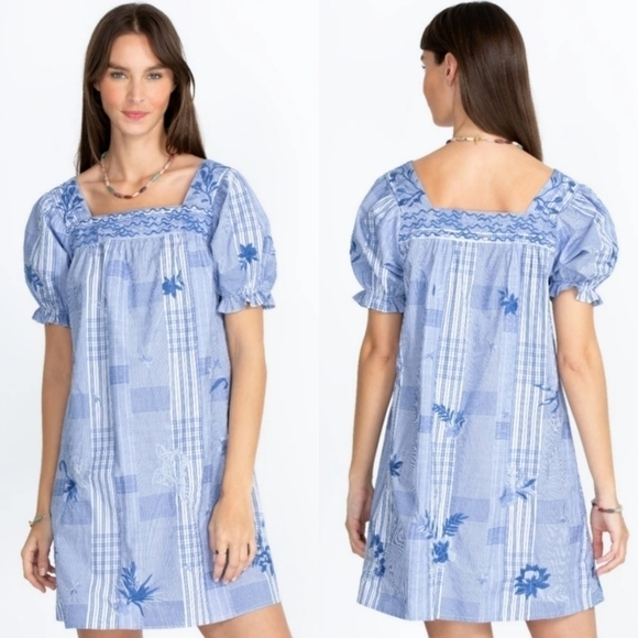 New Johnny Was Marbella Square Neck Park Dress Medium / 8-10 US - Picture 3 of 15